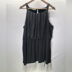 Maurices polka Dot Dress Womens 1 Plus Size Stretch Cute Flowy Summer 1885